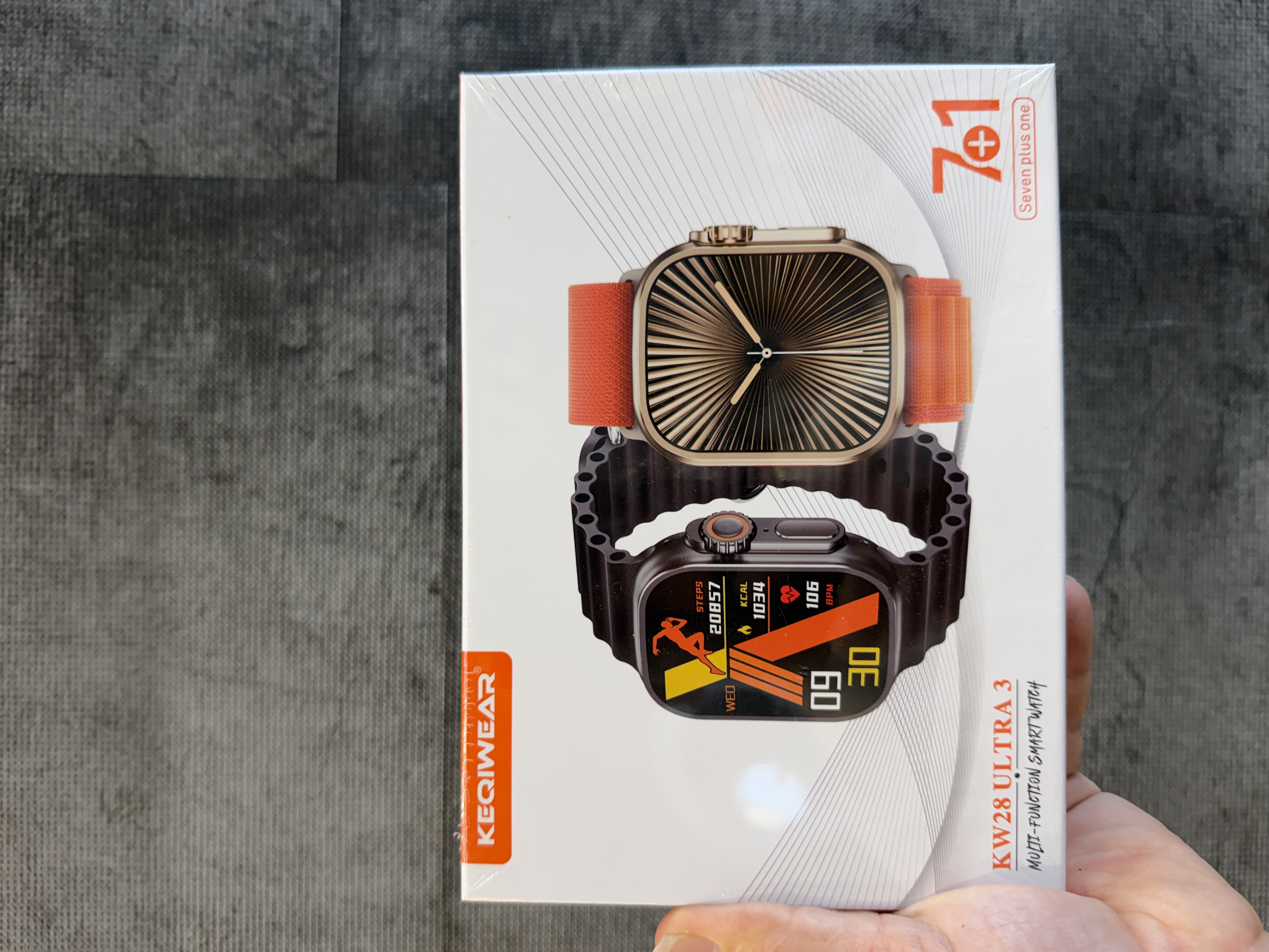 Keqiwear Kw28 Ultra3 ساعت هوشمند نمايشكَر بزرك، باترى قوى